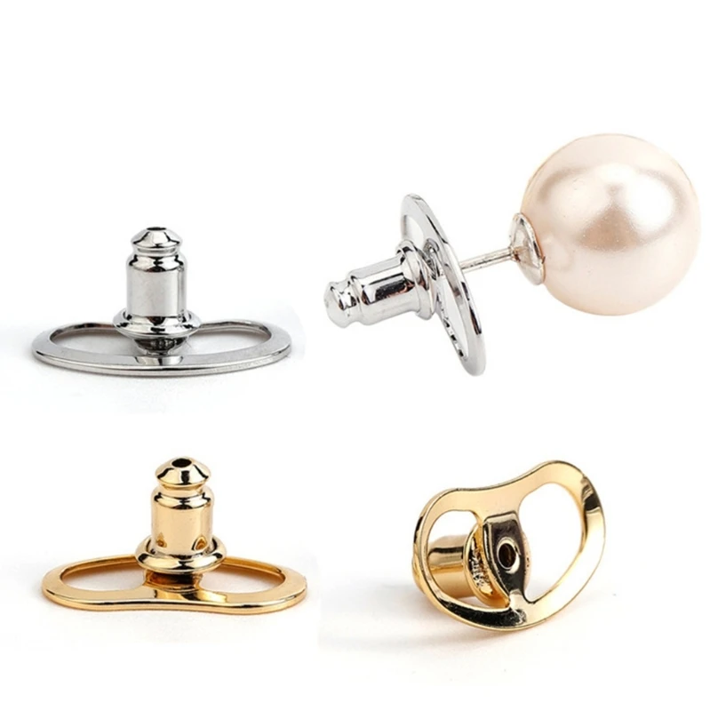 4pcs Big Earring Lifters Metal Earring Stoppers Backings Pierced Safety Ear Back For Ear Studs Earring DIY Jewelry Making