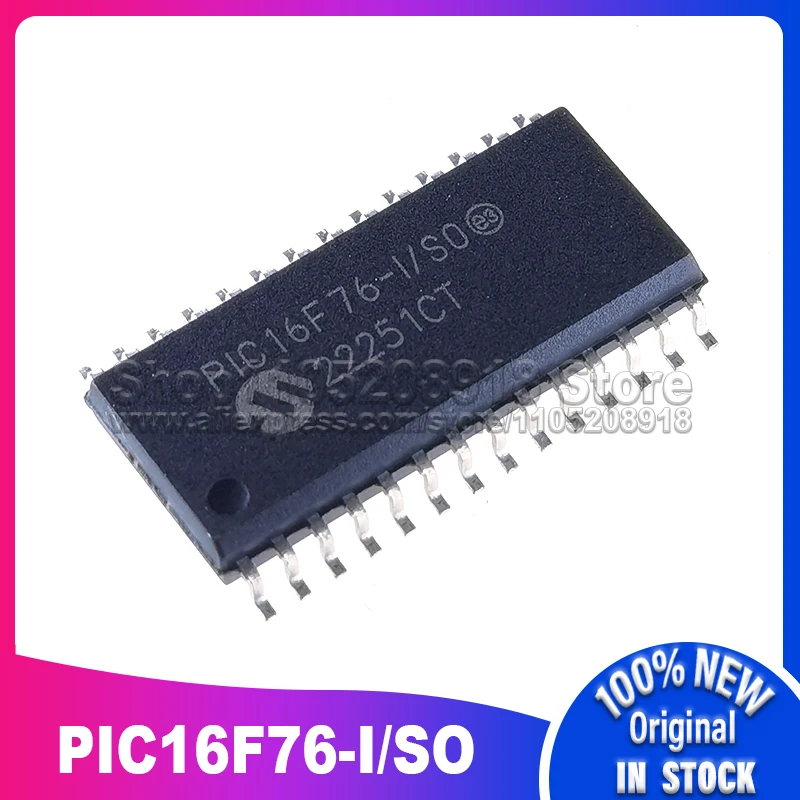 10~100 ชิ้น/ล็อต PIC16F76-I/SO PIC16F76T-I/SO PIC16F76 SOP28 100% สินค้าใหม่ มีสินค้าพร้อมส่ง