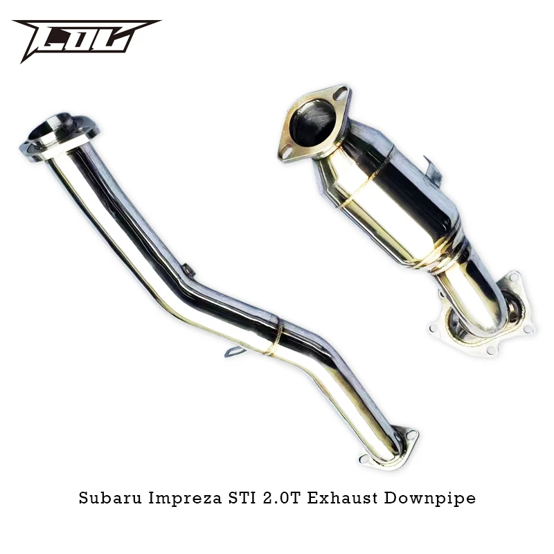 Head Section High flow Pipes Exhaust Pipes branch downpipe Exhaust Pipe with catalyst for Subaru Impreza STI 2.0T 2003-2007