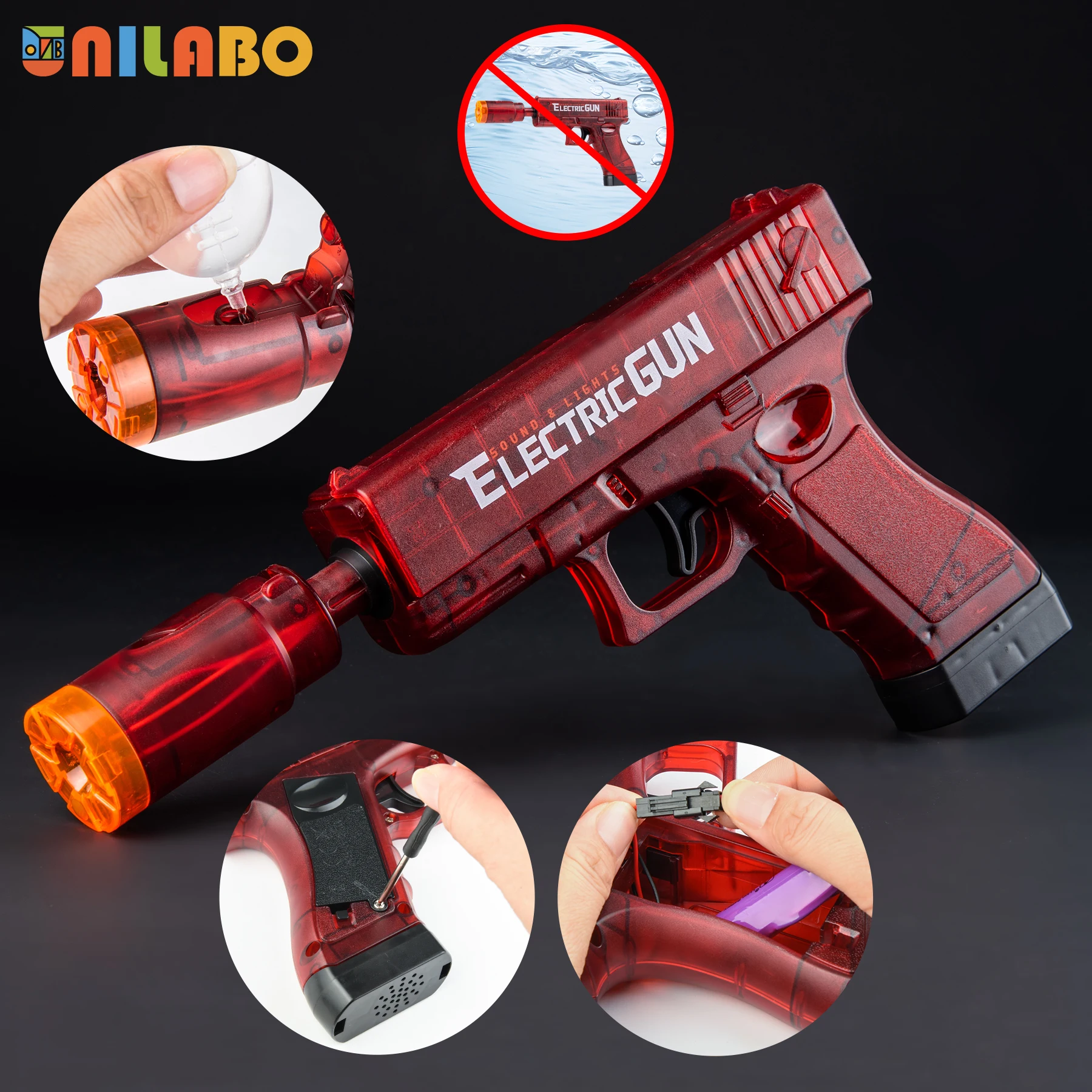 2025 Nieuw elektrisch geluid licht speelgoedpistool voor kinderen - dynamische lichten, leuke geluiden, veilig, duurzaam - Halloween Kerstverjaardagscadeau 3 +