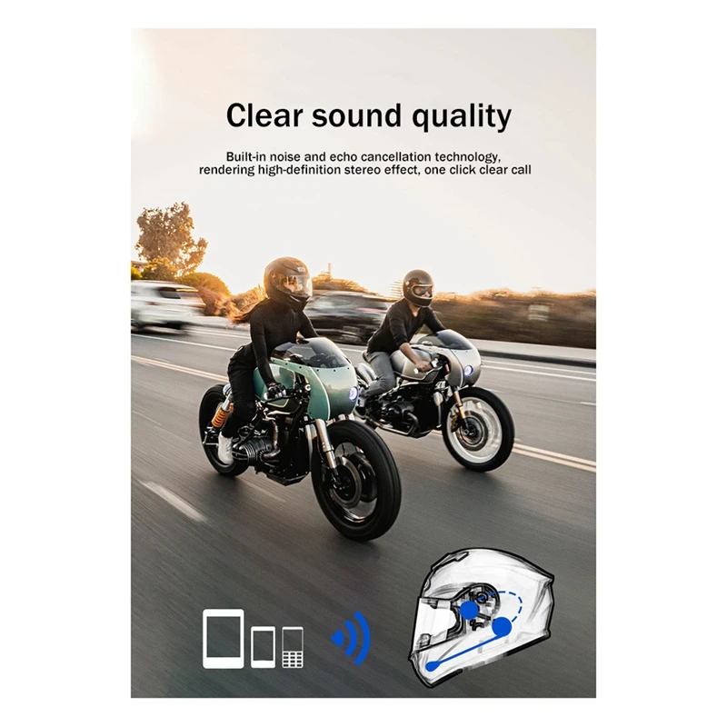 Motorcycle Wireless Bluetooth Helmet Headset Hands-Free Calling Helmet Headset Motorcycle Bluetooth Headset