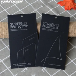 100pcs Universal Kraft Packaging Box Cellphone Screen Protector Packaging Box Tempered Glass Box For iPhone 17 16 15 Pro Max