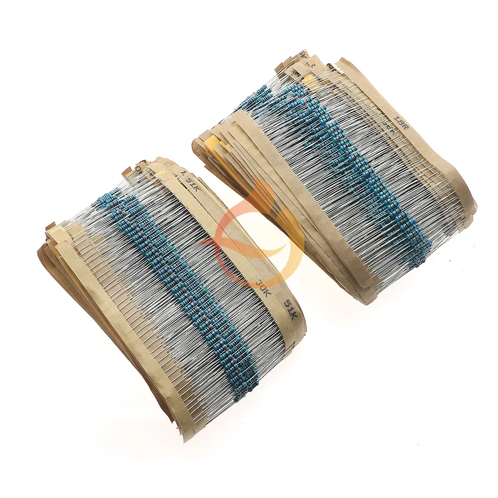3120pcs 1% 156-Value 1R-10M 1/4W Metal Film Resistor Assorted Kit