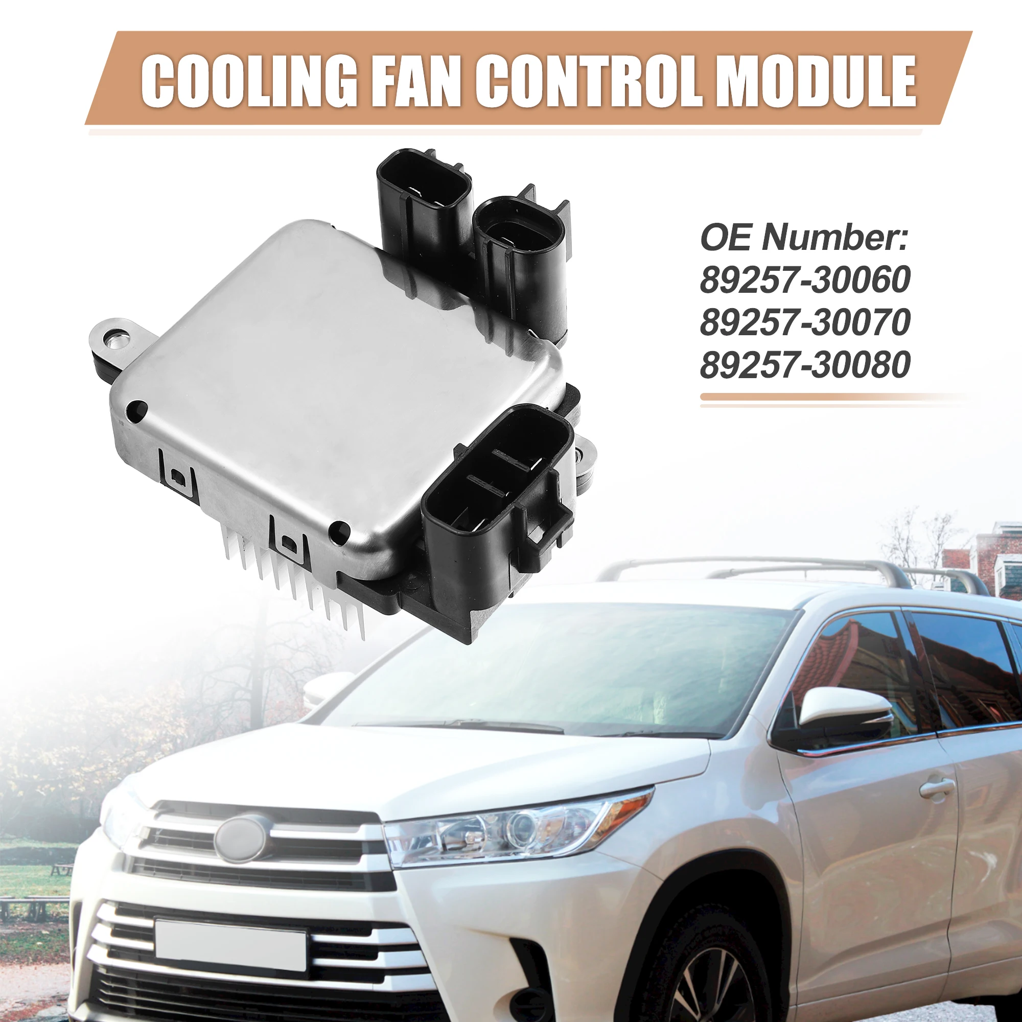 UXCELL Engine Cooling Fan Control Module Unit for Toyota for Camry Venza Avalon/Radiator Cooling Fan Control Module Relay