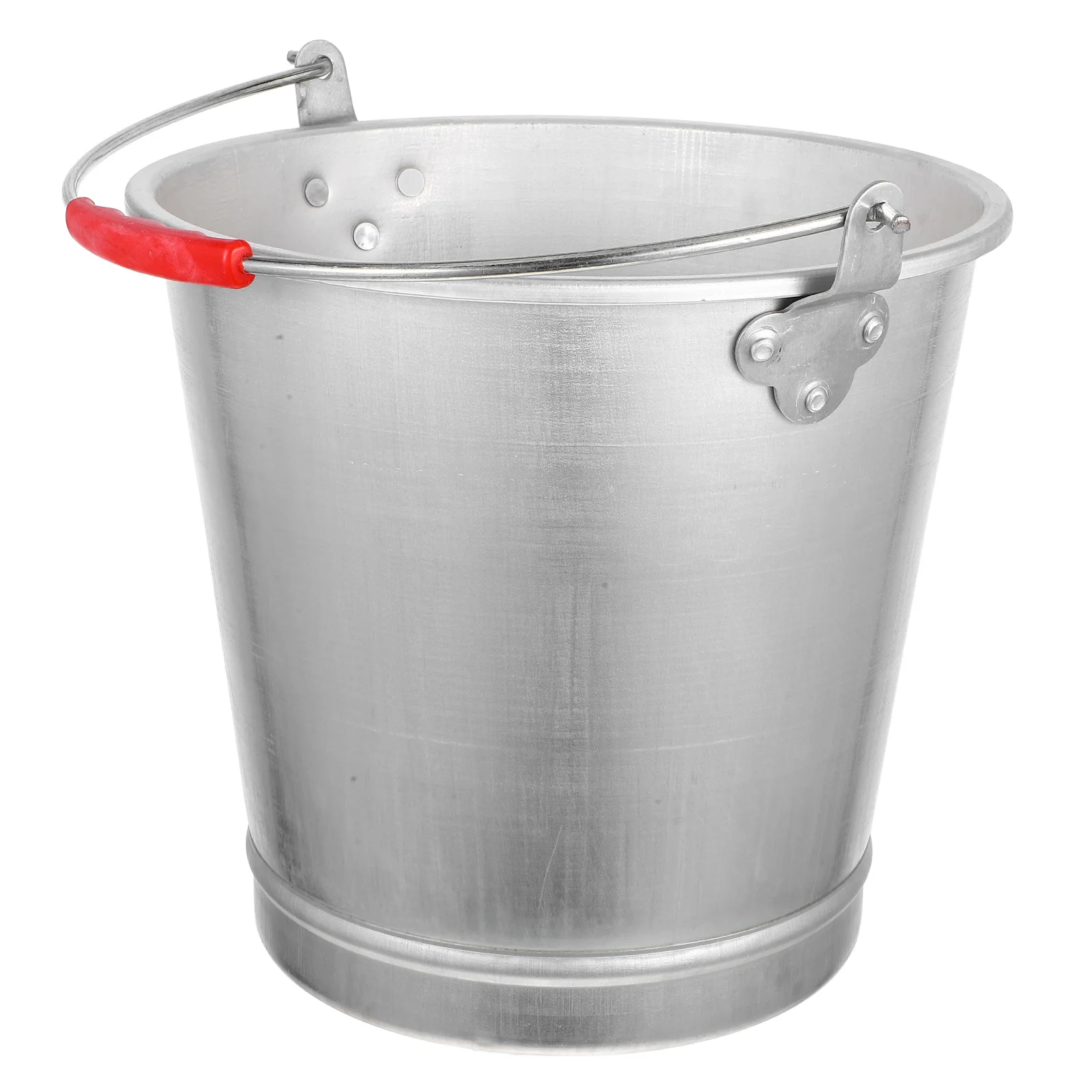 Metal Water Bucket Aluminum Vintage Storage Large Capacity Handle Portable Multi-Use Home Garden Milk Container