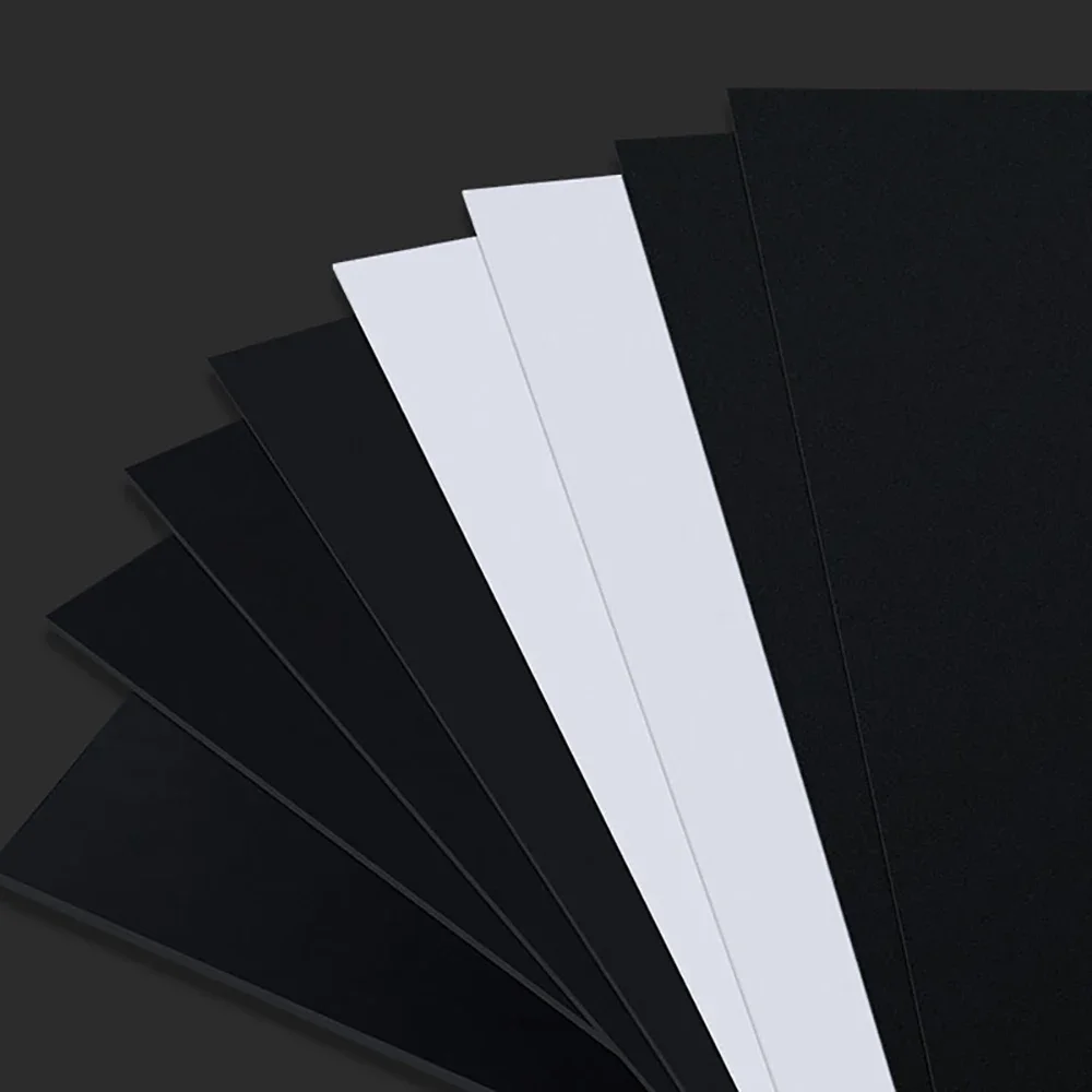 سمك 0.3/0.4/0.5/0.6 مللي متر ورقة PP سوداء غير لامعة سهلة القطع خفيفة الوزن لوحة من البولي بروبيلين لمشاريع الحرف اليدوية