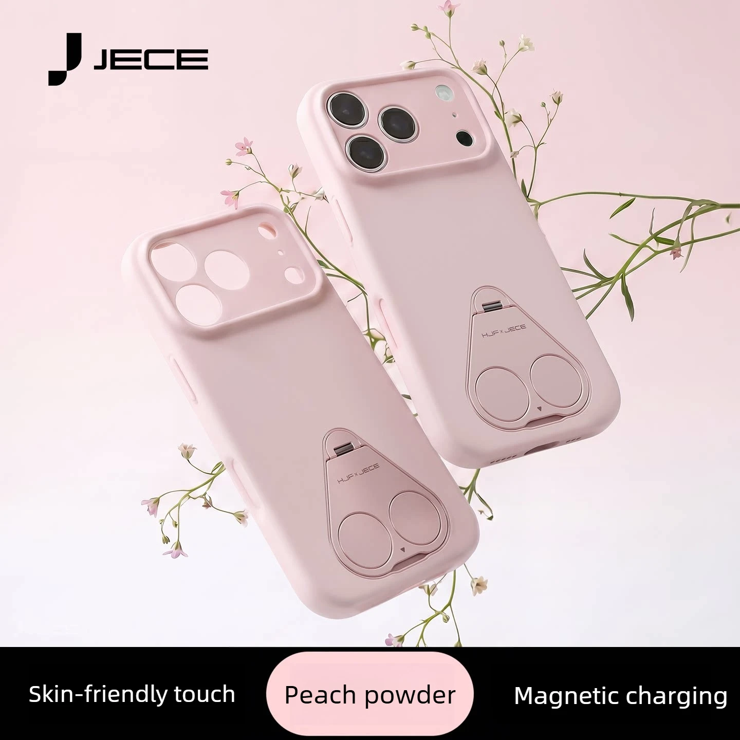 JECE Pastel Macaron Phone Case for iPhone18 17 Pro Max New Magnetic Ring Stand Case iPhone18 17 Pro 18 17 Soft liquid Silicone
