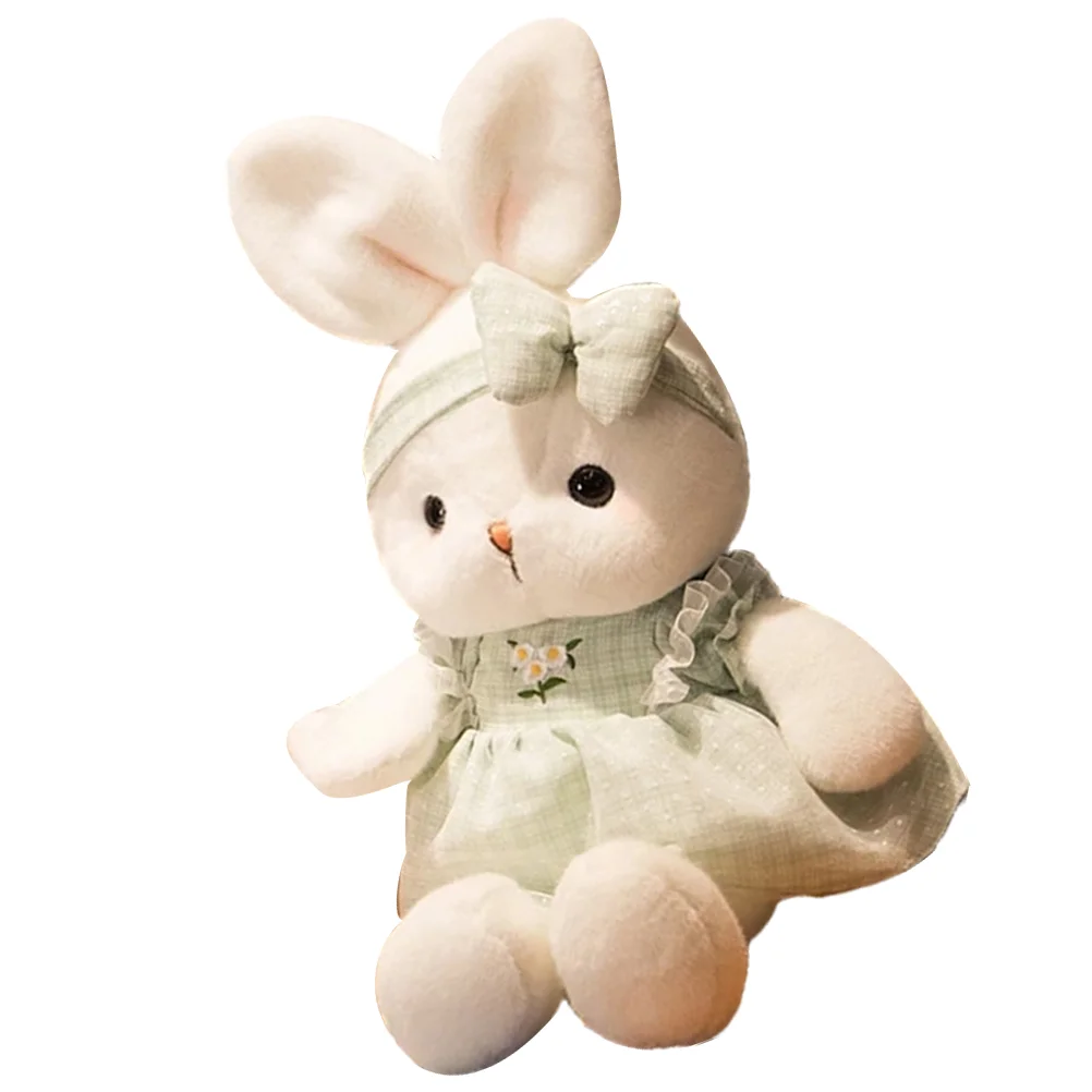 Cute Plush Bunny Child Louse Stuffed Animals for Kids Pp Cotton Ornaments Decors