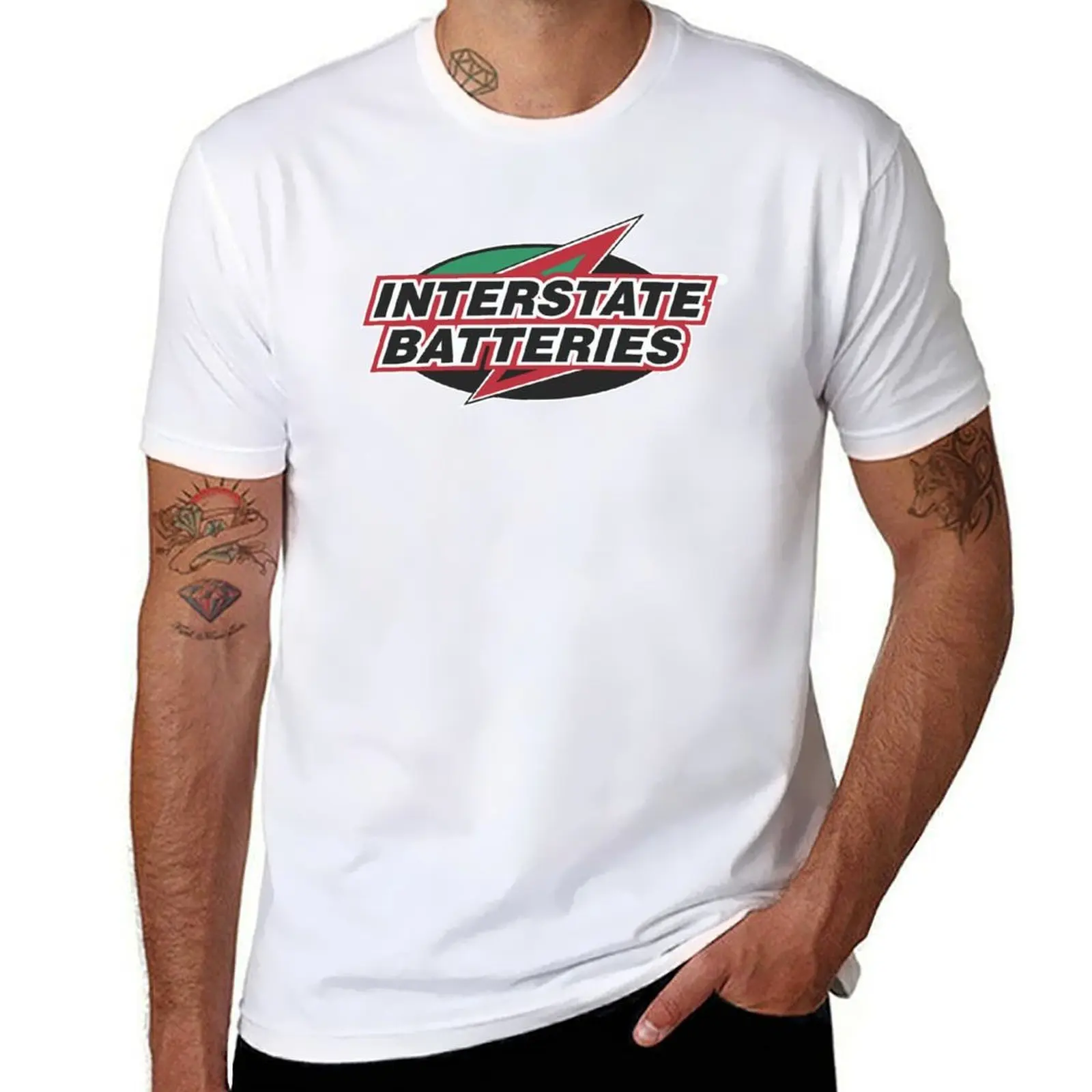 

Interstate Batteries merch T-Shirt t shirt for man 100 percent cotton t shirt custom print T-Shirt