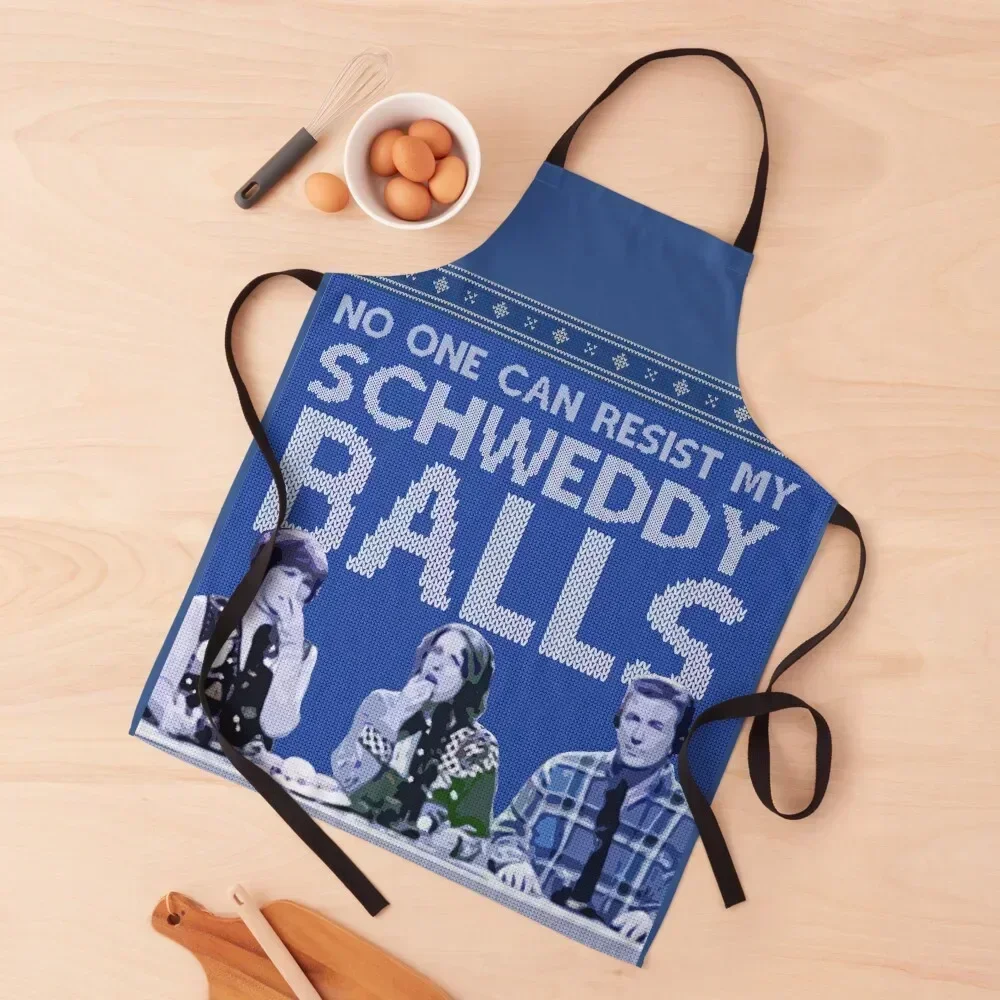 

Schweddy Balls - Ugly Sweater Apron for women with pocket Waterproof Kitchen For Women Cute Kitchen Kitchen And Home Items Apron