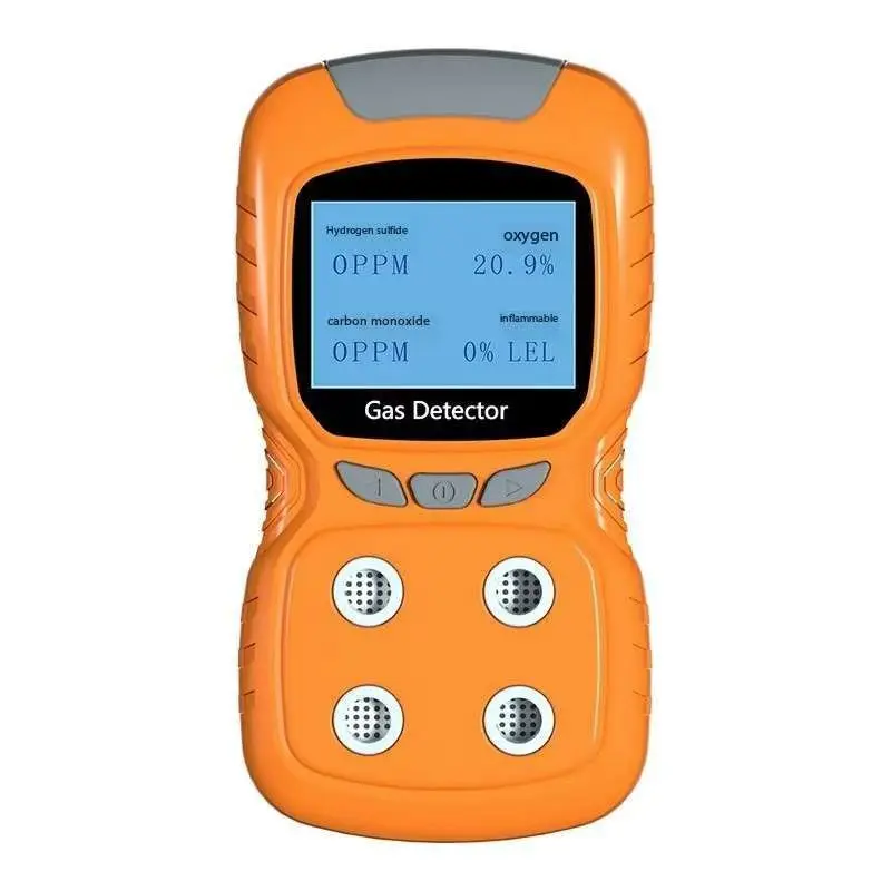 New Item 4 In 1 Portable Multi Gas Detector O2 / CO / H2S / EX gas detector with LCD Screen Display