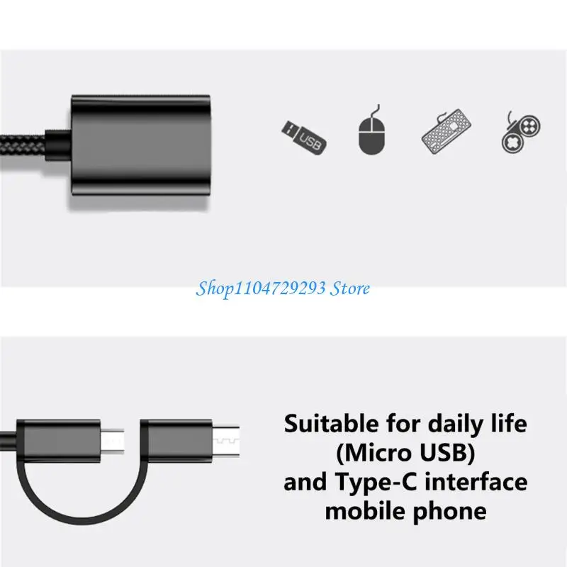Y2GD Universal OTG -Kabel unterstützt kleine USB- und Typ -C -Verbindung für Telefone Tablets