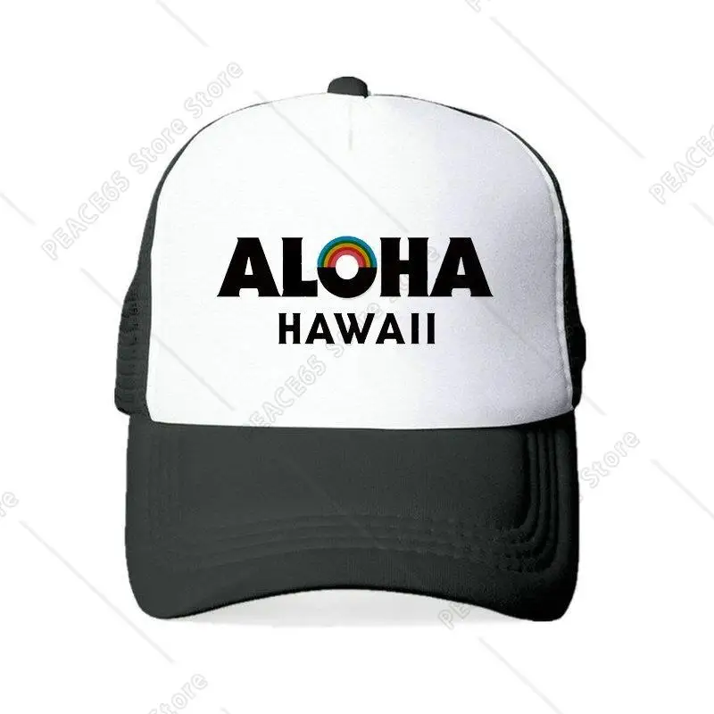 

Fashion Aloha Beach Pineapple Trucker Hat Hawaii Coconut Tree Baseball Caps Donut Aloha Friday Breathable Mesh Cap Hat