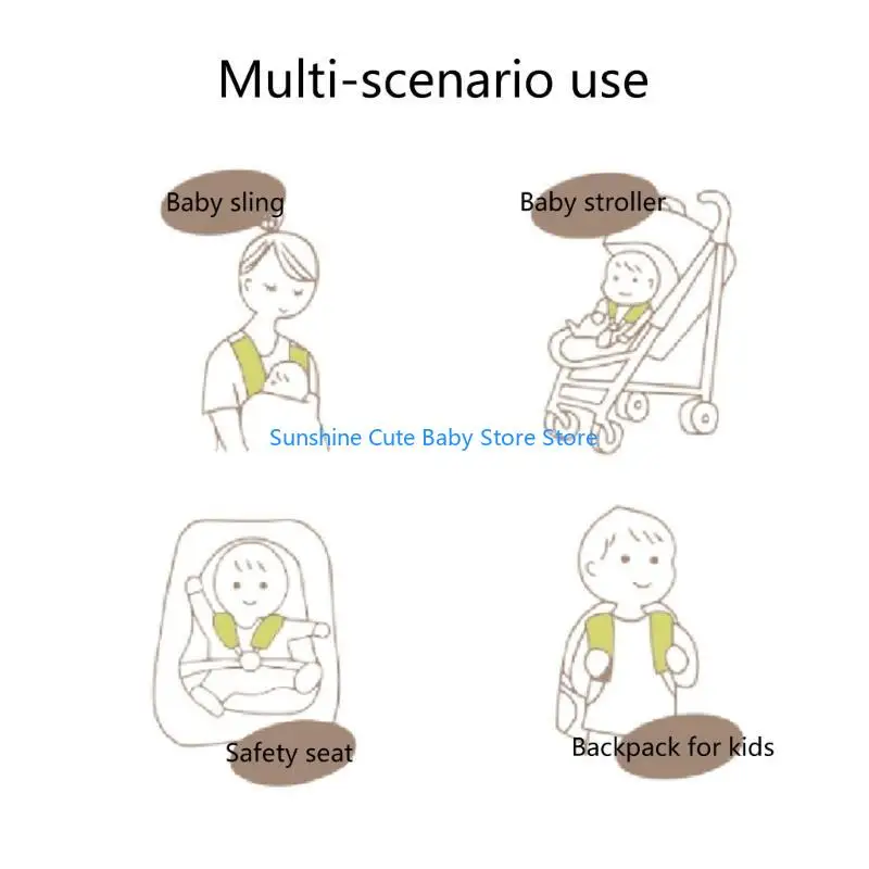 

C5AF Baby Car Belt Covers Car Strap Covers for Boys Girls Stroller Strap Cover for Kids Soft Car Neck Cover