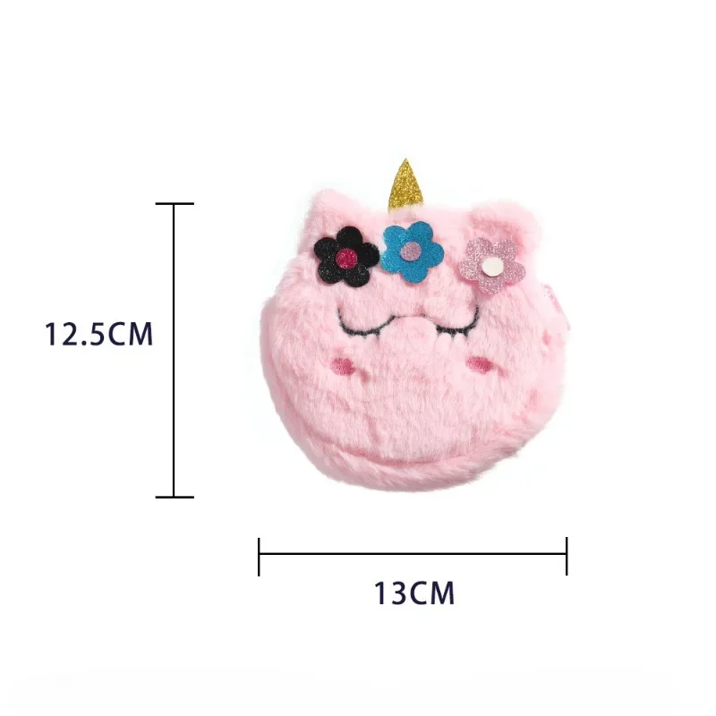 Sac à bandoulière en peluche pour enfants, porte-monnaie de dessin animé Nairobi Orn, jolie fille, sac à bandoulière fleur, portable, cent initiés