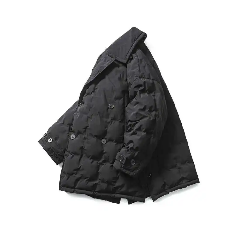 الشتاء الرجعية 90% الأبيض بطة أسفل سترة خفيفة الوزن الرجال العصرية 2025 معطف القطن الدافئ