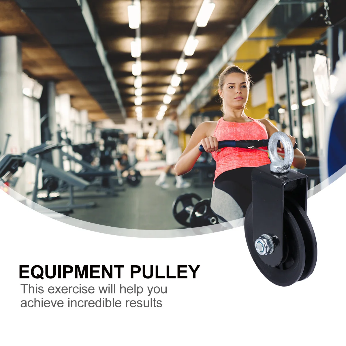 

Fitness Pulley Training Device Silent Gym Cable Machine For Strength Workout Back Shoulders Core Hanging Wheel Lift Pulley