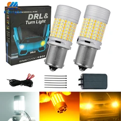 PY21W BAU15S P21W BA15S 3156 7440 2016 LED White Amber Switchback 2000LM Turn Signal DRL Driving Light with Fan CANBUS NO ERROR