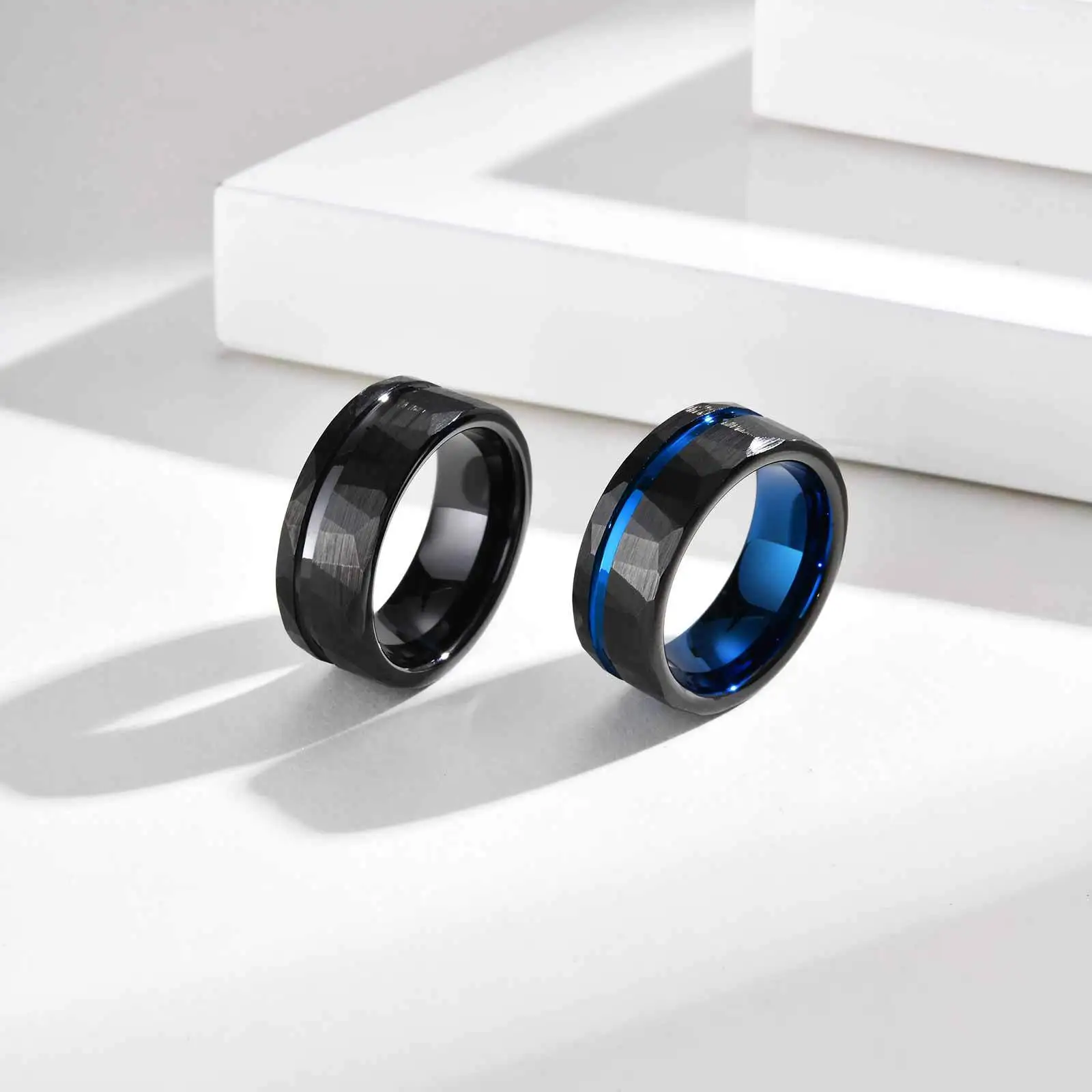 

Tungsten Carbide Black Rings for Men Boys No Scratch Brushed Surface Tungsten Steel Ring Stylish Wedding Engagement Jewelry Gift