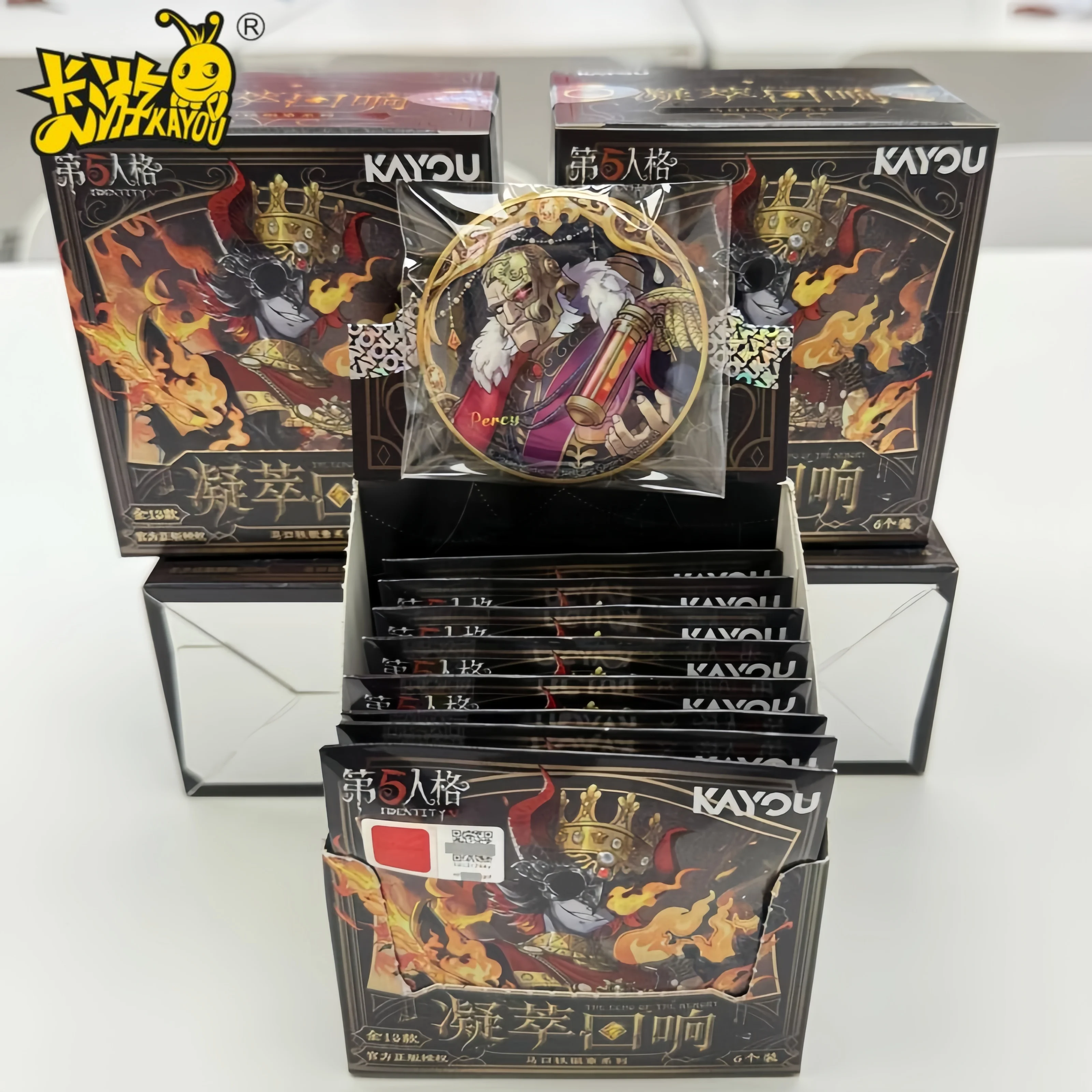 

Kayou Identity V The Echo Of The Memory Gold Foil Collection Badge Box Anime Game Toy Birthday Gift For Kids And Badge Collector