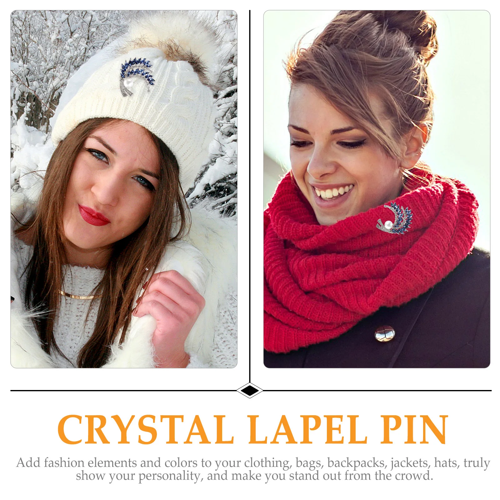 

1Pcs Diamond Brooch Wheat Shape Chic Lapel Pin Elegant Clothing Corsage Stylish Alloy Safety Pin for Women Fashion Accessory