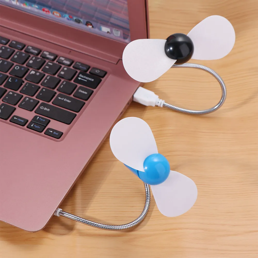 Mini Silent Bendable Freely USB Soft Leaf Computer Snake Fan Air Cooler Electric Fan Ventilador