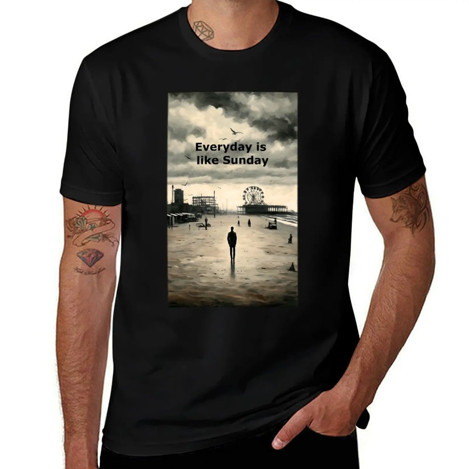 

Everyday is like Sunday - Morissey - Original Poster Design T-Shirt Classic Graphic Short Sleeve Top