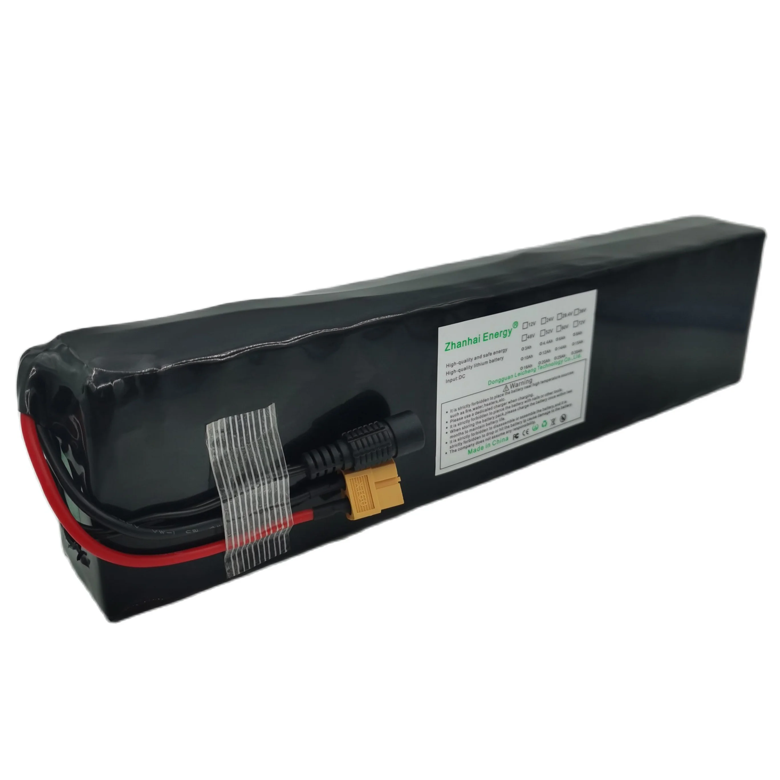 36 فولت 8Ah 10Ah بطارية ليثيوم أيون قابلة للشحن 10 ثانية 3P للدراجات البخارية الكهربائية أقل من 500 واط جديد قابل للتخصيص XT60 Plug