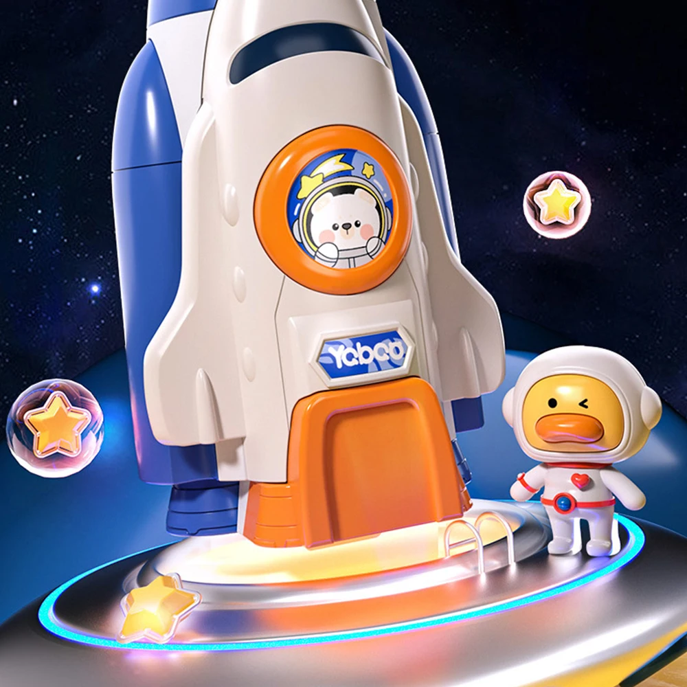 Gioco di parcheggio per auto da corsa in plastica Gioco di parcheggio per razzi spaziali Gioco di avventure Tema di animali Modello di gioco creativo Giocattoli educativi