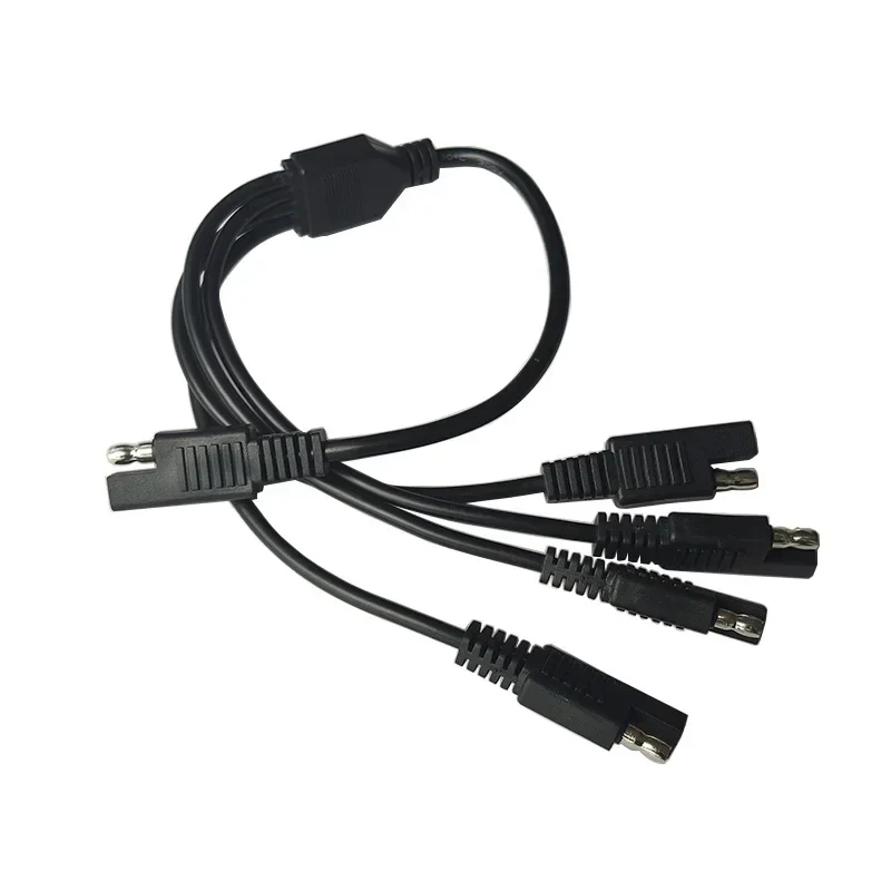 1 to 4 SAE Power Extension Cable Adapter Connector 2 Pin Quick Connect Disconnect Plug 