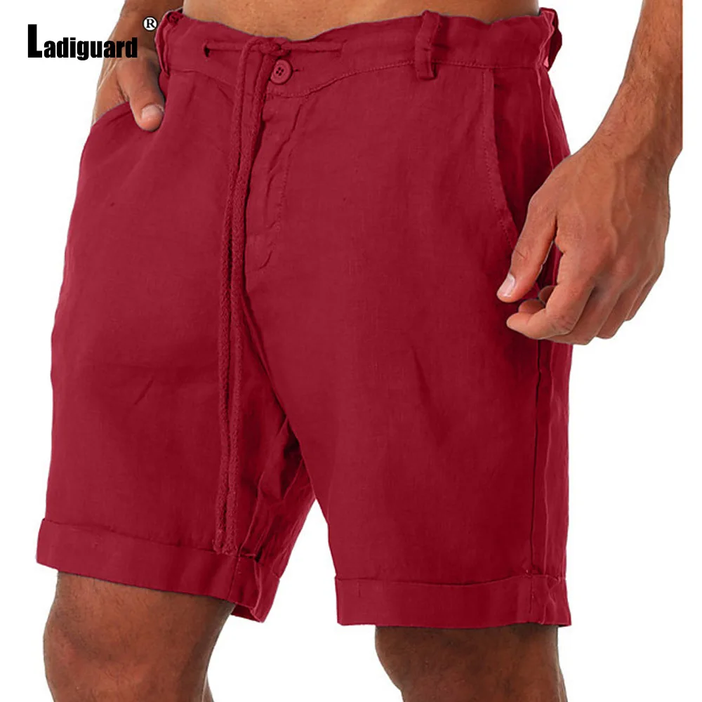 Men Casual Beach Shorts White Thin Short Bottoms 2024 European Style Fashion Simple Basic Shorts Men's Drawstring Hotpants New