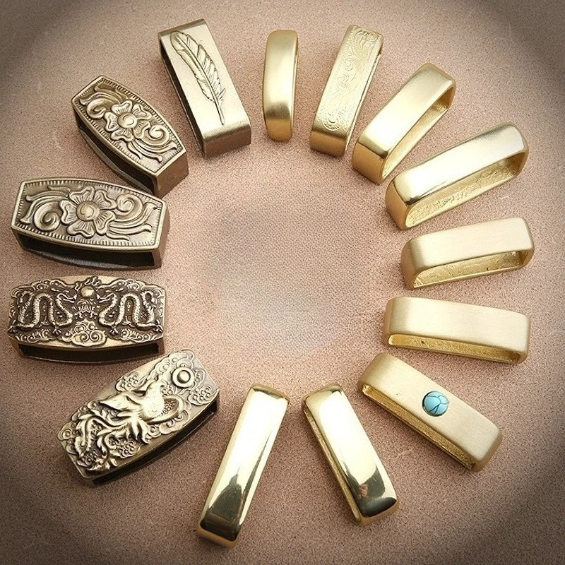 Klamra do paska z mosiądzu i stali nierdzewnej 2,5-4,0 cm, kwadratowa klamra, szlufka do paska, męska kwadratowa szlufka do paska