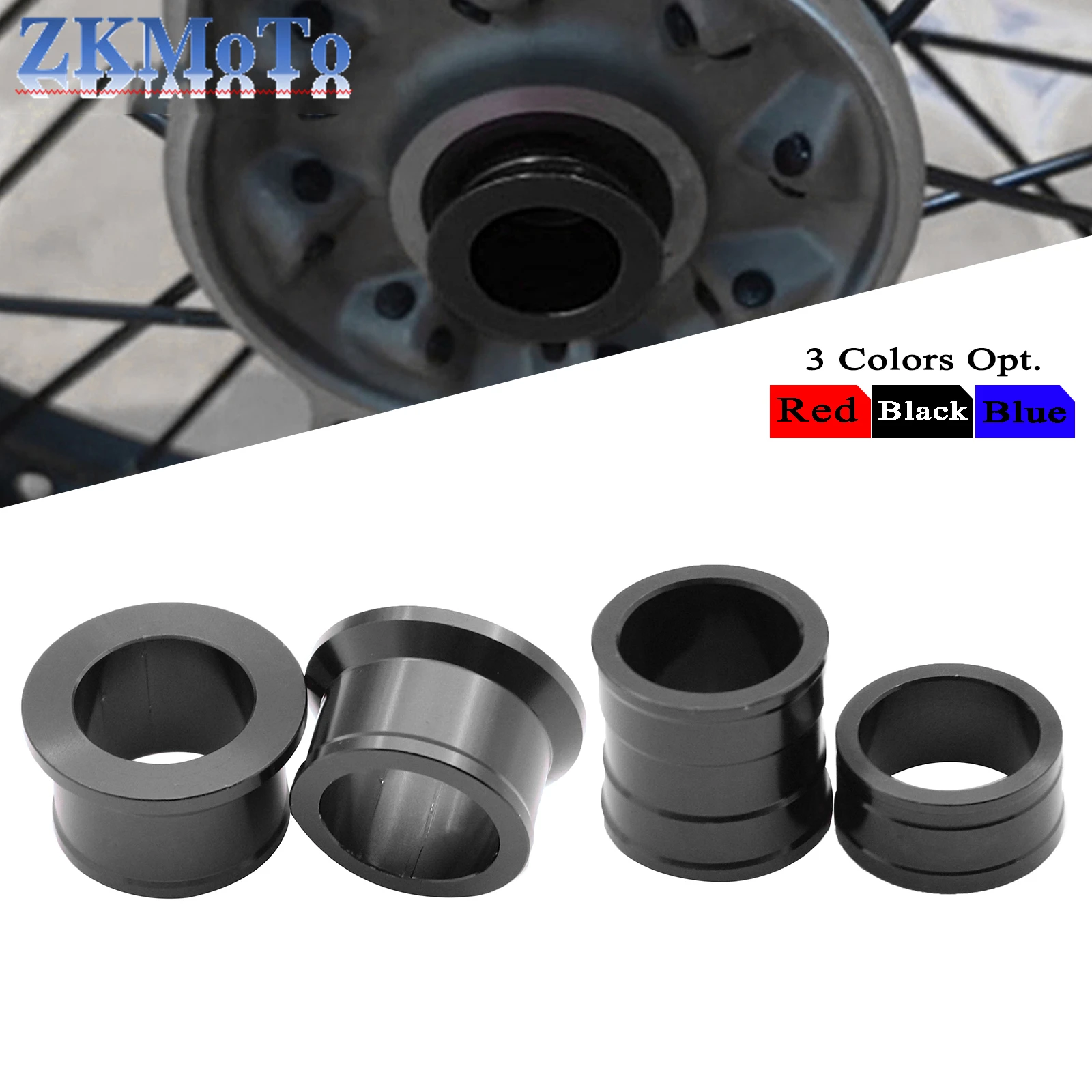 

CNC Aluminum Front Rear Wheel Hub Spacers For HONDA CR 125R 250R 2002-2007 CRF250R 450R 250X 450X 250RX 450RX 450L 2005-2020