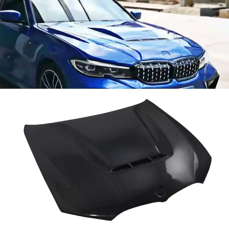 

New 3 Series G20 G28 Carbon Fiber Hood Honeycomb Style Engine Cover Bonnet Modified and Bolts Included for Car Compatibility