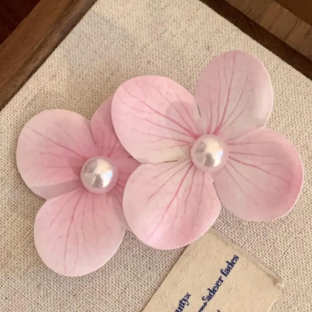 

Hair Clip Phalaenopsis Flower Duckbill Clip Cute DIY Sweet Double Flower Pearl Hairpin Butterfly Orchid Flower Bangs Side Clip