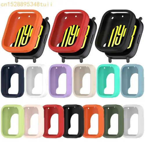 Cubierta protector silicona suave Y4QF para Redmi Watch 5 Active/5 Lite Shock a prueba choques Piel liviana fácil
