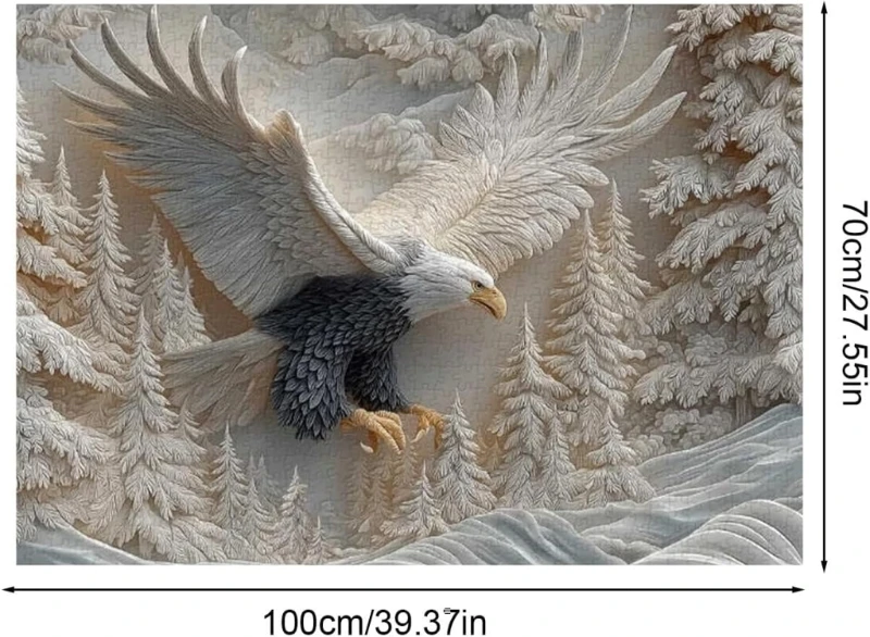 geschnitzte Accipiter-Rätsel-Puzzle 1000 Teile, herausforderndes Bald Accipiter-Puzzlespiel für Erwachsene, künstlerische