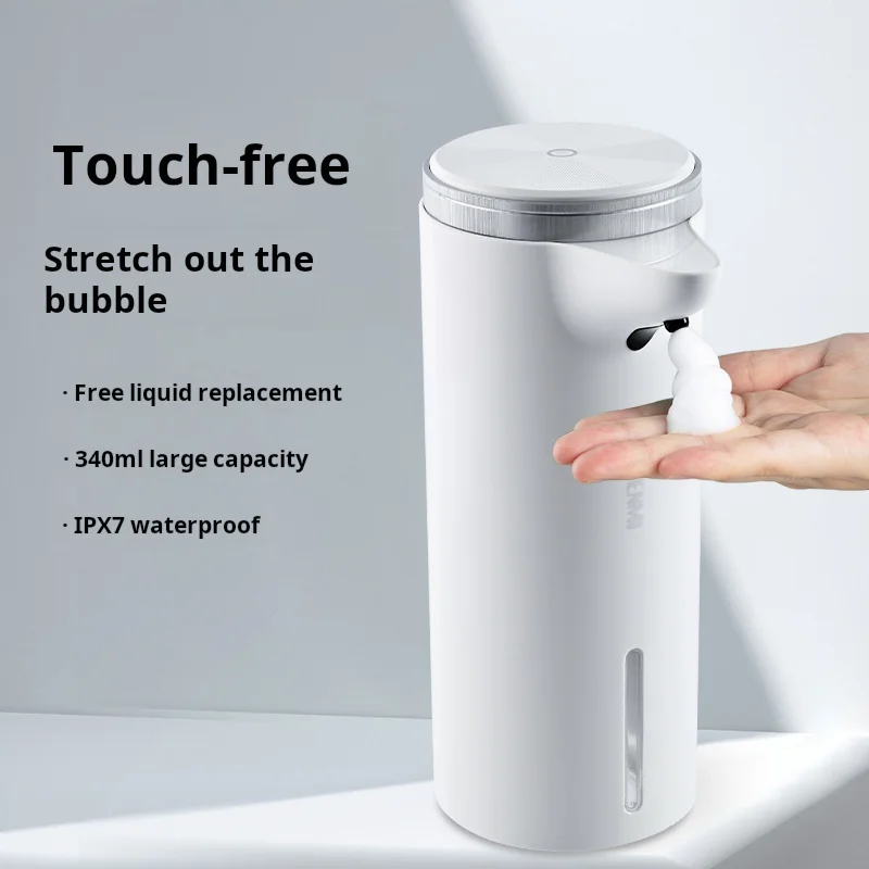 

Автоматический дозатор мыла, Бесконтактный дозатор пенного мыла, 340 мл, Электрический перезаряжаемый через USB