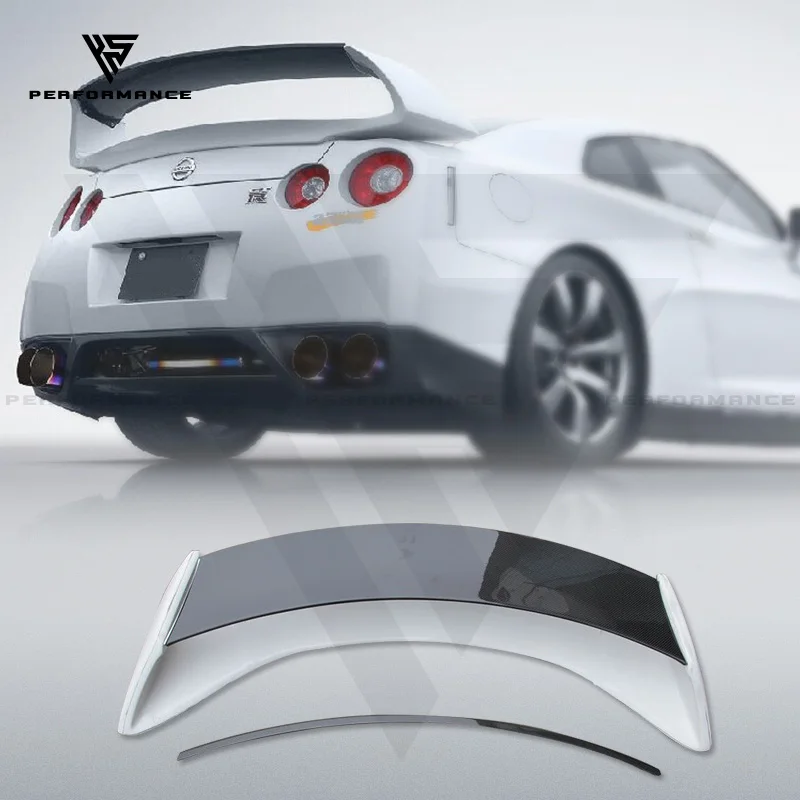 High Quality Amuse Style Half Carbon Fiber Car Parts Rear Spoiler Wing For Nissan GTR R35 2008-2016 Carbon Spoiler