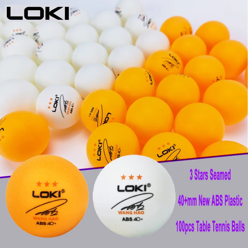 

LOKI 3 Stars Seamed Table Tennis Balls 40+mm New ABS Plastic Material Professional Ping Pong Balls for Club Training Durable