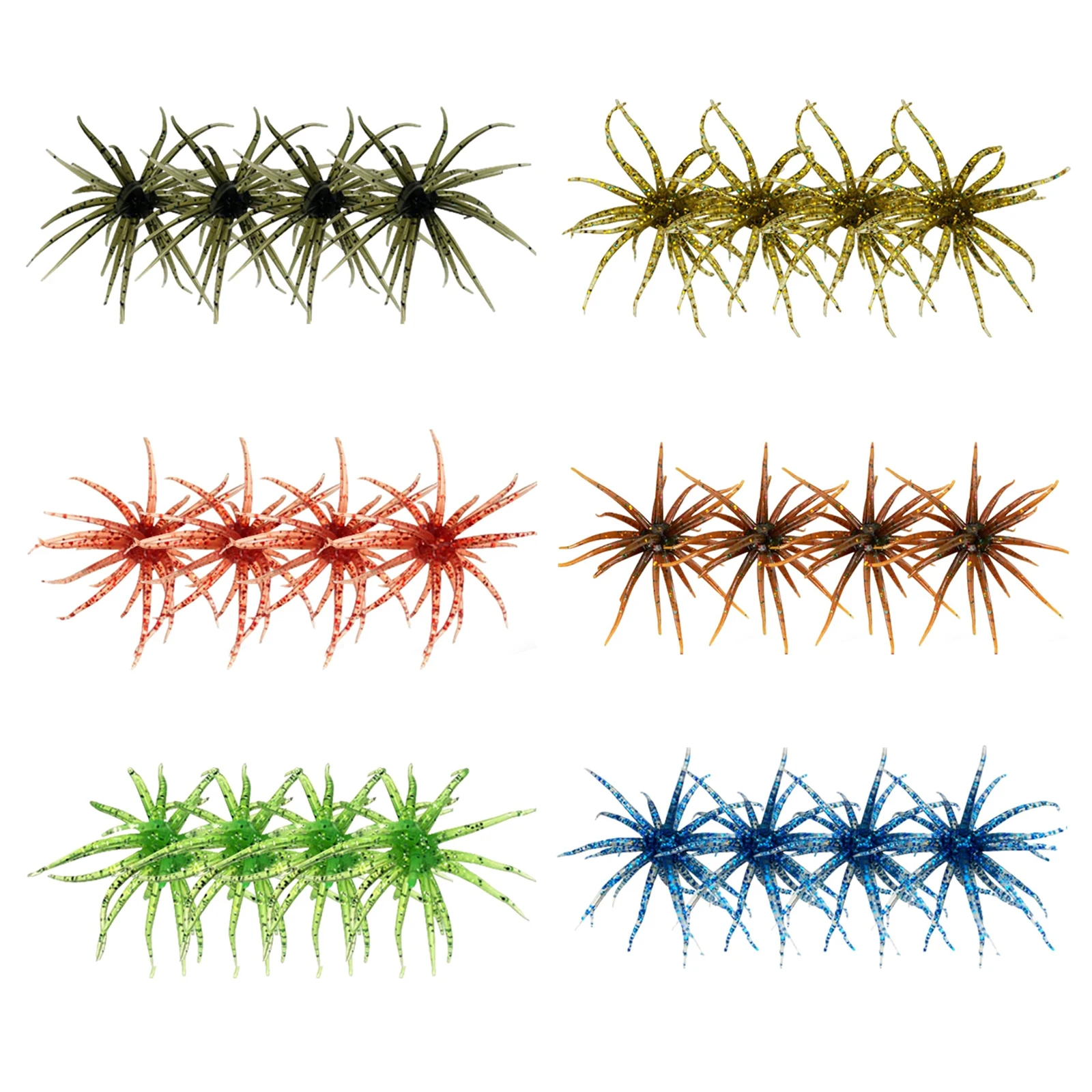 4pcs/Set Bionic Soft Worm TPE Lure Bait Anti Bite Simulated Sea Urchin Lures for Bass Fishing Drop Shot Saltwater Fishing Gear - view 5