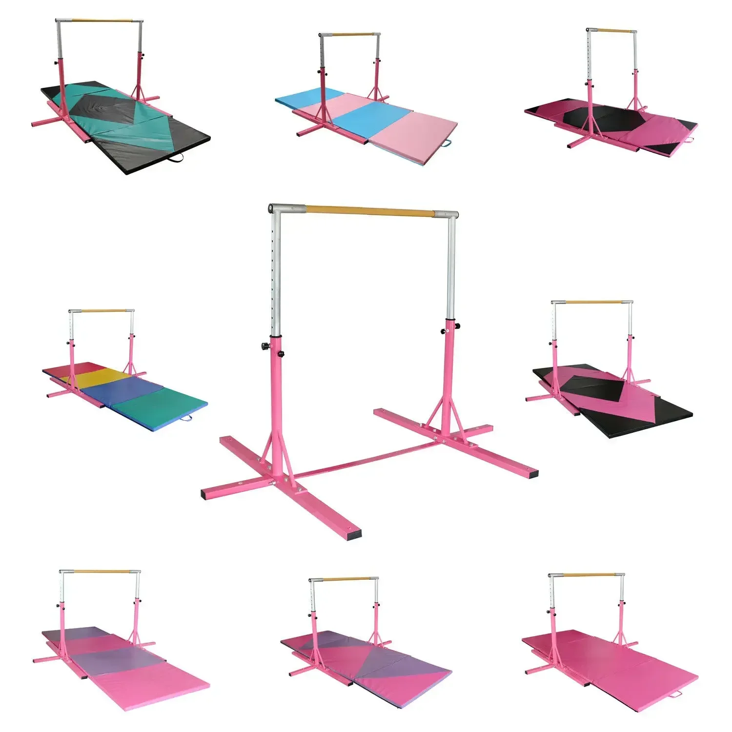 Adjustable 130cm Gym Training Kids Kip Bar Gym Equipment Horizontal Sports Gymnastic Bar Iron Material for Fitness Online