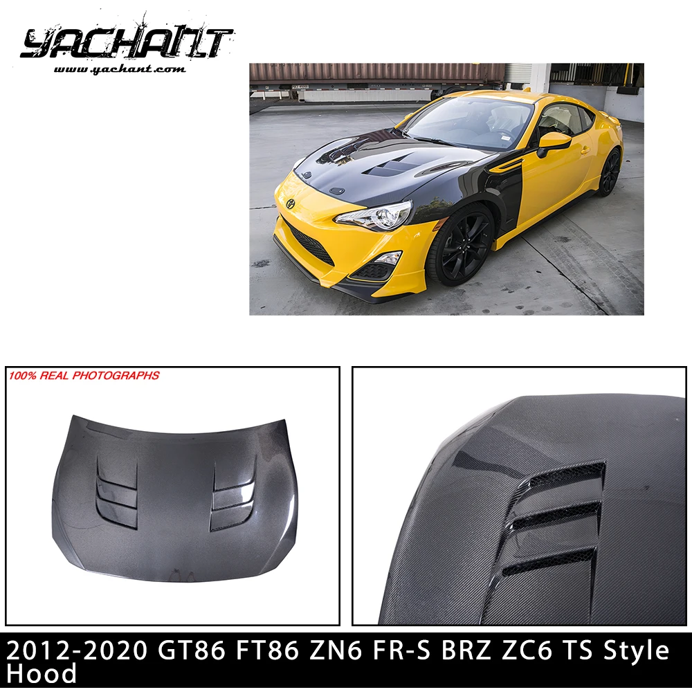 

Автомобильные аксессуары из углеродного волокна CF Hood TS Style подходит для 2012-2020 GT86 FT86 ZN6 FR-S BRZ ZC6