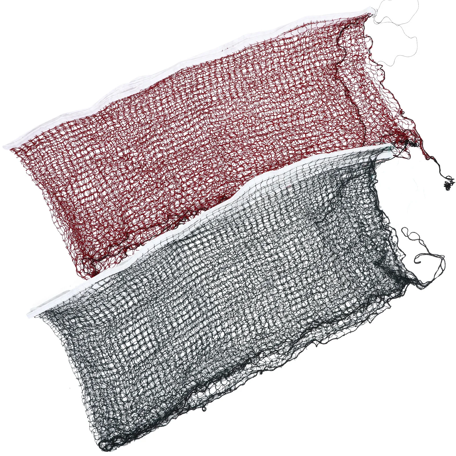 2 قطعة شبكة كرة الريشة المحمولة قابلة للطي سهلة الإعداد ألياف البولي بروبيلين المتينة للاستخدام الداخلي والخارجي شبكة كرة الريشة الرياضية المتعددة