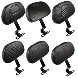 Black Plug-In CV Style Driver Backrest For Harley Heritage Softail 1993-2006