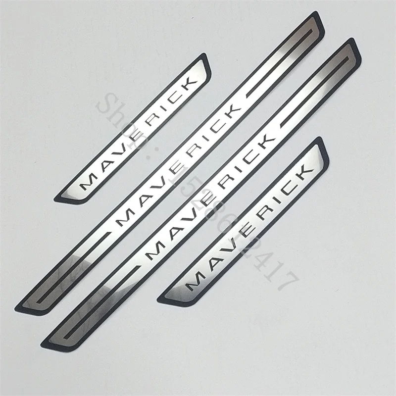 For Ford Maverick 2022~2025 stainless car door sill protector Thresholds car door guard Stickers Accessories door edg guard view 2