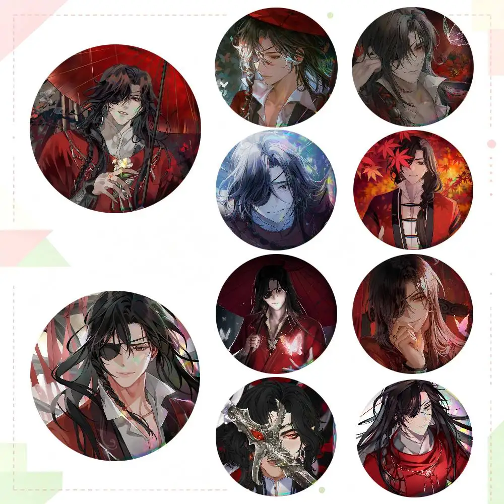 Anime Heaven Officials Blessing Hua Cheng Round Badges Can Be Used To Decorate Clothes And Backpack Pins
