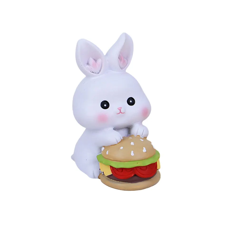 Figurine Miniature Cute Rabbit Landscape Ornaments For Home Decorations Cute Dancing RabbitCar Ornaments Decoration Crafts