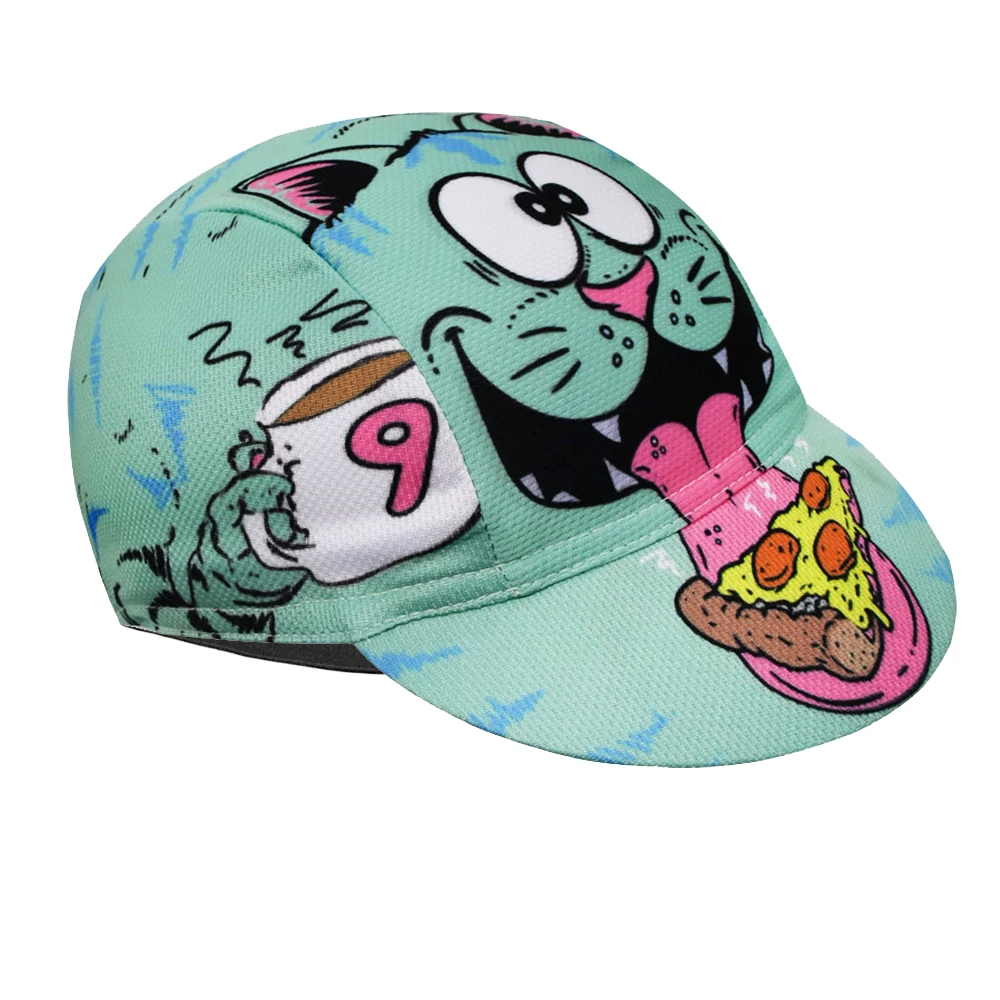 Cartoon cat Cycling Cap Funny Road Bicycle Hat Lovely Animals Bike Headwear Sunshade Breathable Mtb Men and Women Gorra Ciclismo