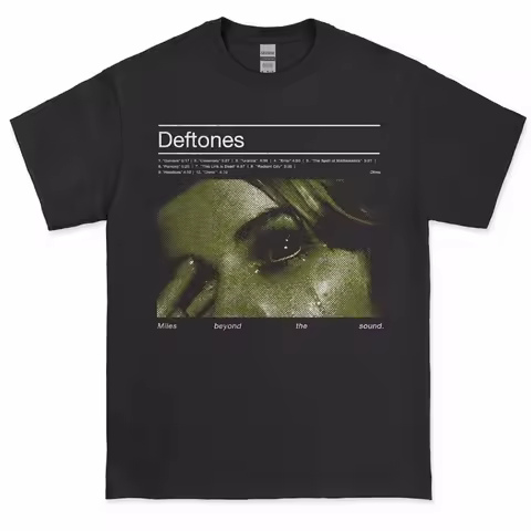 2025 Deftones cotton singer band t-shirt men's women's hip hop rock fashion short sleeve t-shirt summer oversized tops